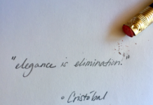 "Elegance is elimination." Cristobal Balenciaga